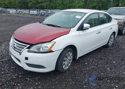 2015 Nissan Sentra S z USA, uszkodzony, nr VIN 3N1AB7AP7FY218442